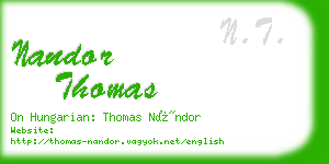 nandor thomas business card